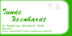 tunde weinhardt business card