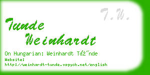 tunde weinhardt business card